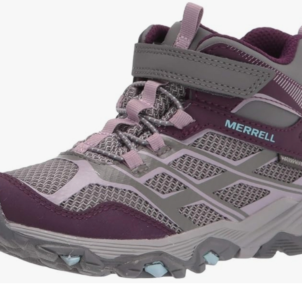 Merrell Kids Plum and Light Pink Hiking Boots